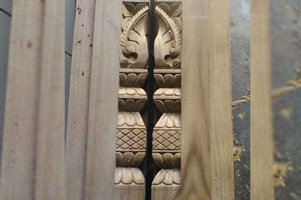 Traditional wood carving detail